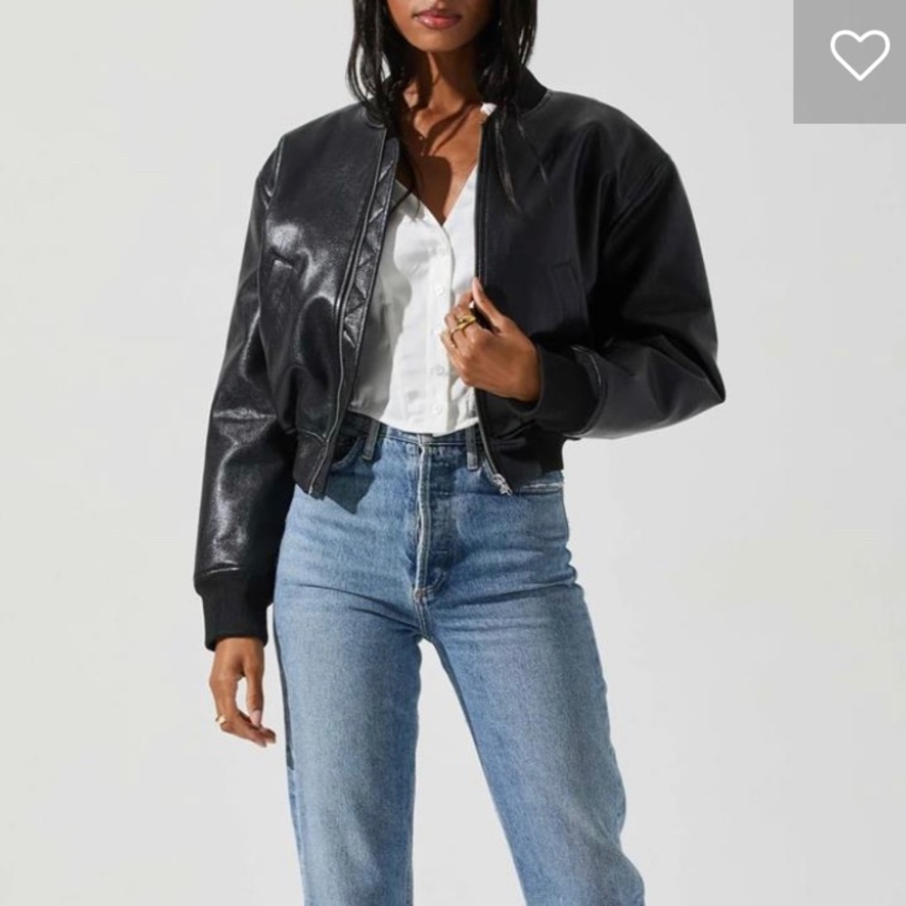 NWT ASTR Aviana Leather Bomber Jacket